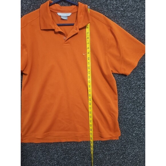 Vintage Nike Golf Polo Shirt Men's Large Orange Y2K Mesh Vent Swoosh - Picture 7 of 12